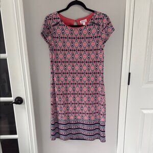 Market & Spruce Pink and Blue Patterned Dress Size Small